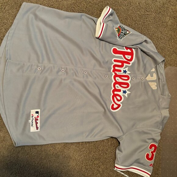 Philadelphia Phillies Cole Hamels Authentic MLB Jersey with All Star Patch - Picture 1 of 4
